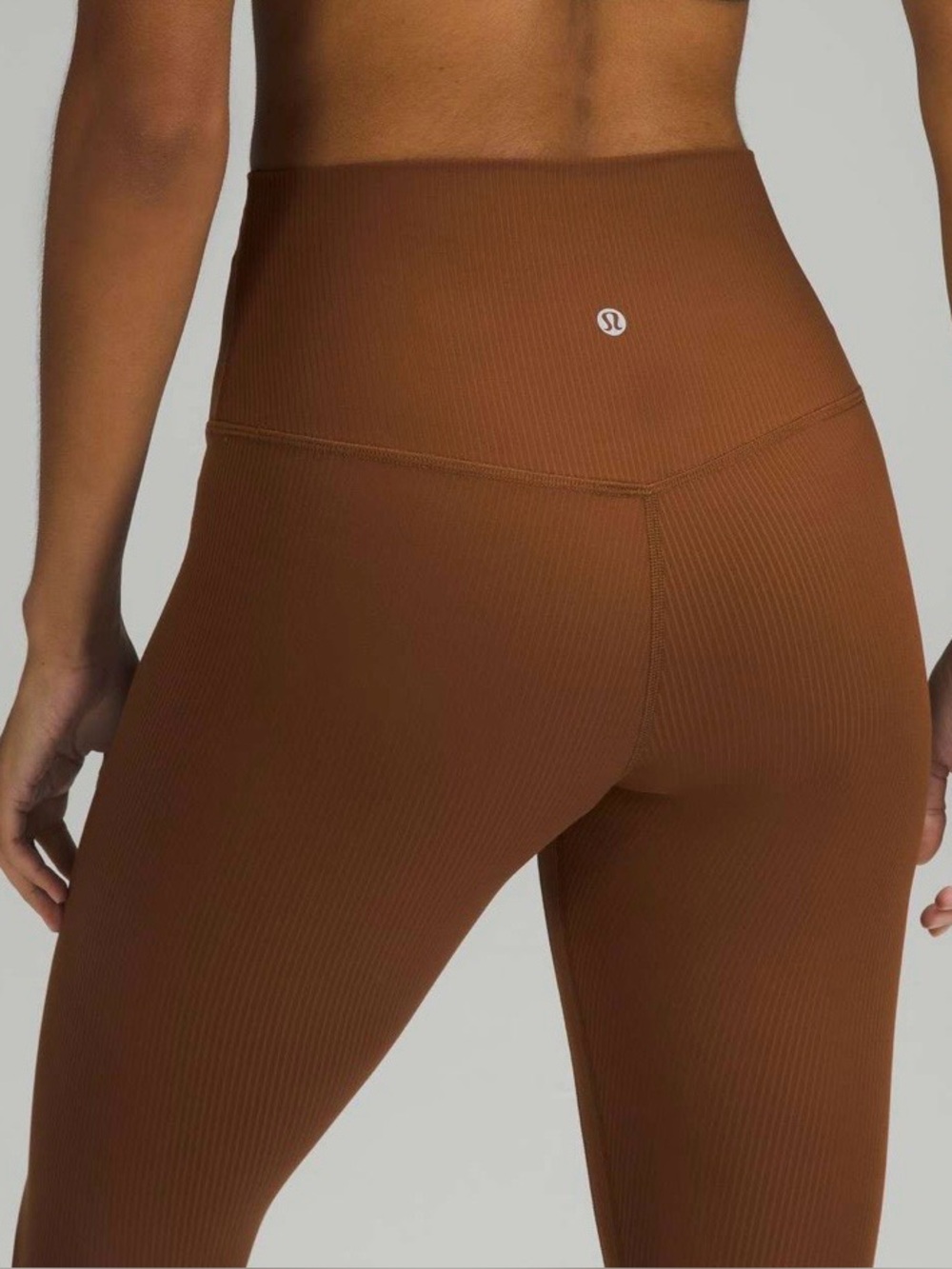 Lululemon Align Ribbed High-Rise Crop – Roasted Brown – Size 2